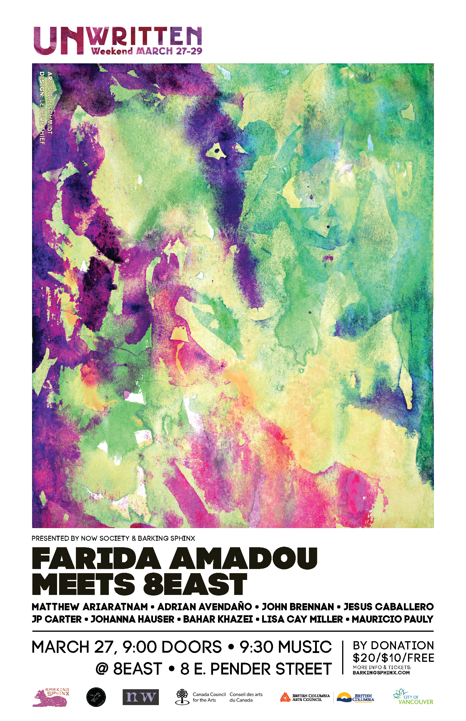 colourful poster for unwritten weekend