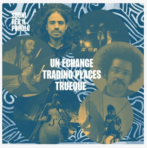 photo with trading places artists and abstract background